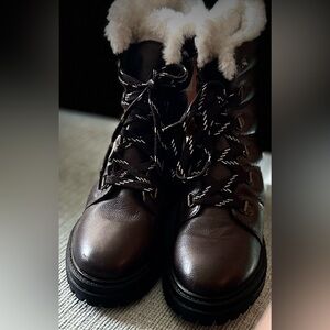 COUGAR “Vantage” Brown Leather Waterproof Combat Boot, size 8,